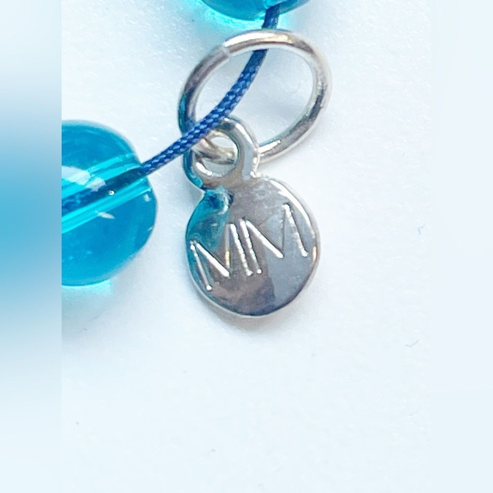 Bag Charm Mayamar Blue Glass Bead with Heart & Evil Eye Purse Bag Charm - Picture 6 of 9